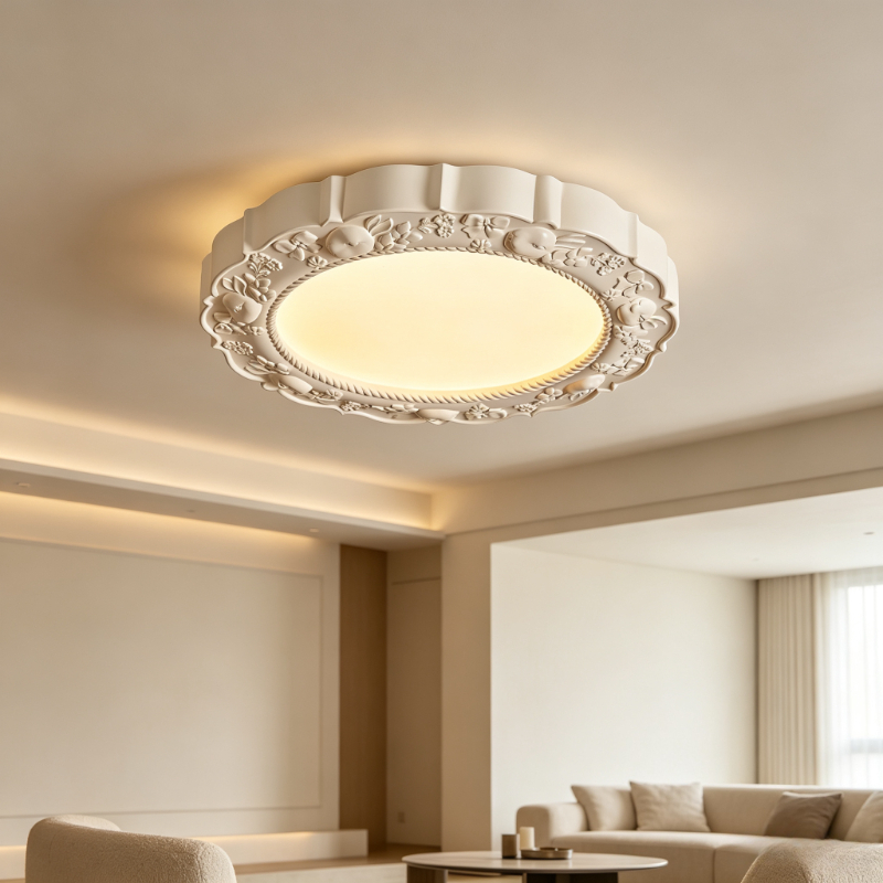 Kitchen Baking Island - Französische Relief-Blumen LED-Deckenleuchten Wohnzimmer-Dekor Beleuchtungskörper Schlafzimmer-Beleuchtung