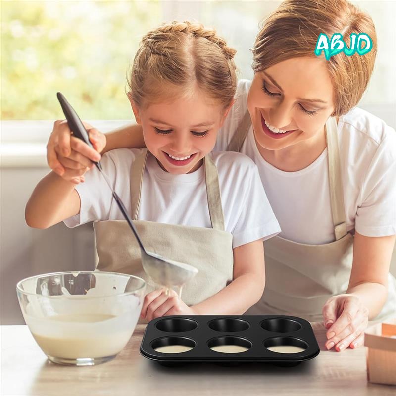 Muffin Tin Nonstick - ABJO-3-Pack Antihaft-Muffin-Pfanne, Cupcake-Pfanne aus Kohlenstoffstahl, Muffin-Dose,