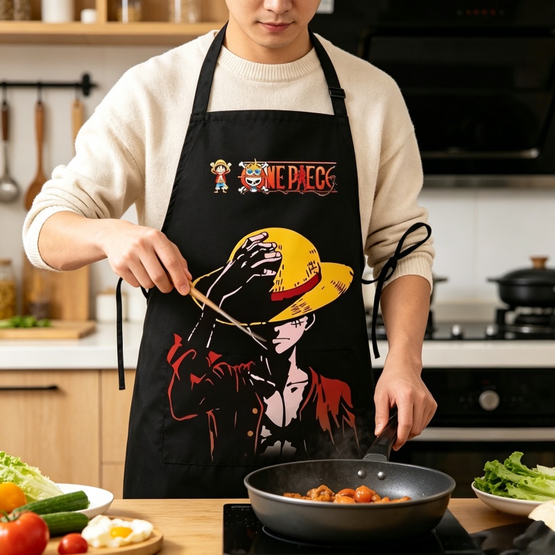 Kitchen Baking Items - One Piece Luffy Schürze Bedruckte Cartoon-Anime-Schürze