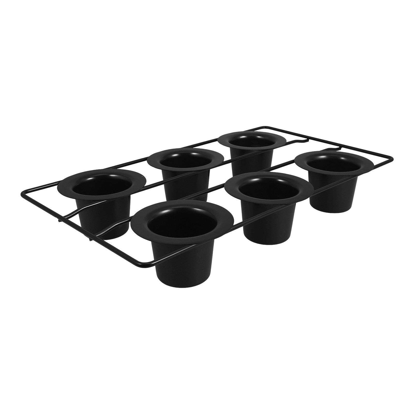 Muffin Tin Nonstick - 6-fach Muffinform aus robustem schwarzem Karbonstahl