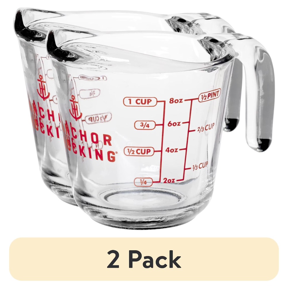 Baking Kitchen Set - 2er-Set Glas-Messbecher mit Griff und Ausgießer