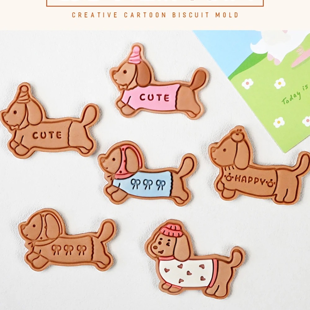 Kitchen Baking Items - Keksausstecher mit Cartoon-Würmchen-Hund-Motiv, Keksform, Küchenbackwerkzeug, DIY-Zubehör