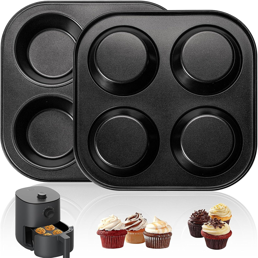 Muffin Tin Nonstick - Heißluftfritteuse-Muffinform, Antihaftbeschichtete Kleine Backform für Cupcakes,