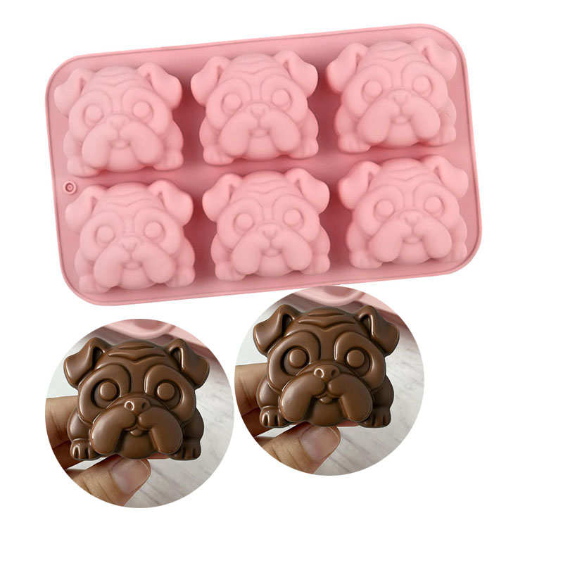 Kitchen Baking Items - Bulldogge Schokolade Silikonform Cartoon Tier Seife