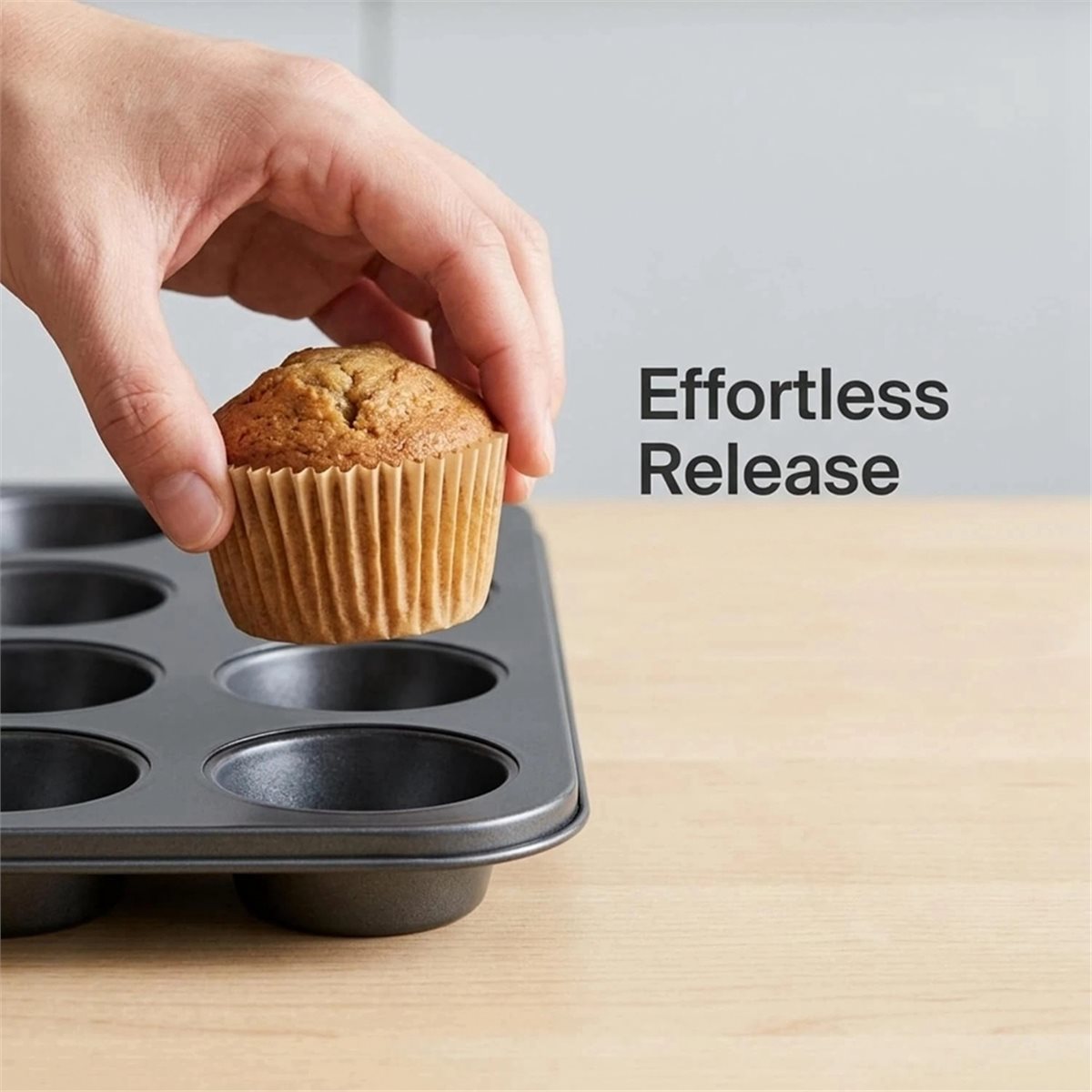 Muffin Tin Nonstick - Mini-Muffinform mit Cupcake-Förmchen zum Backen, 24-fach