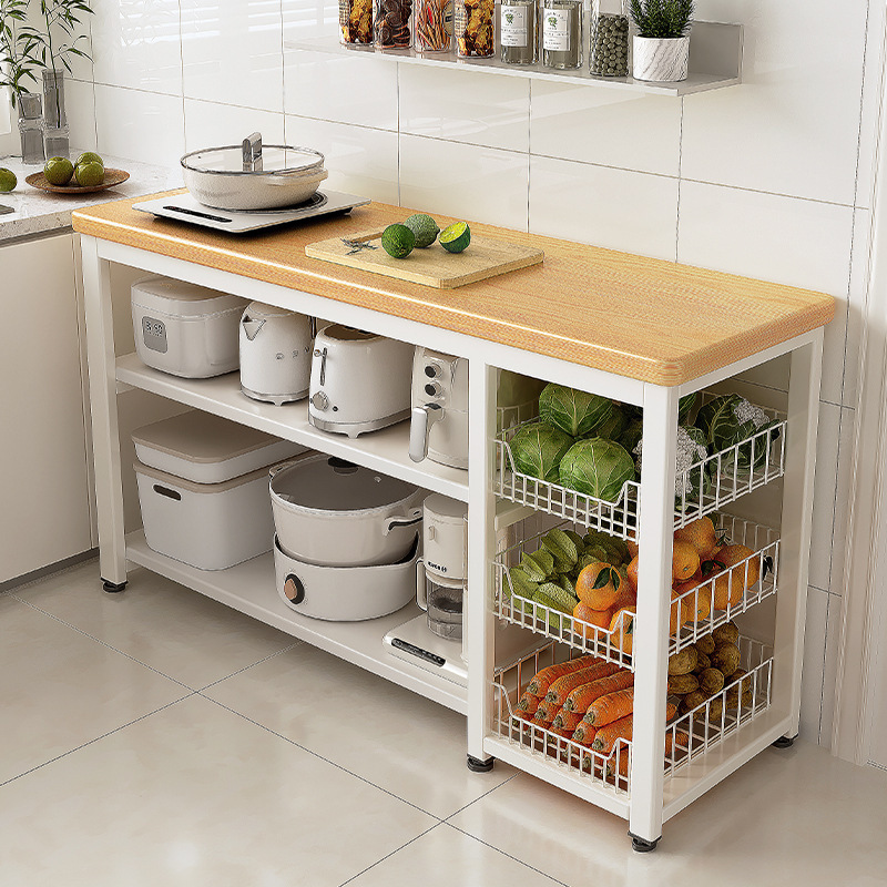 Kitchen Queen - Multifunktionales Lagerregal, dicke Arbeitsplatte, robuste Regaleinheit