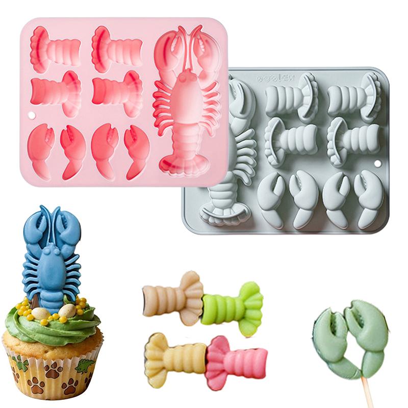 Baking Kitchen Set - Hummer-Silikon-Schokoladenform, flexible Backform für Fondant, Gummibärchen,