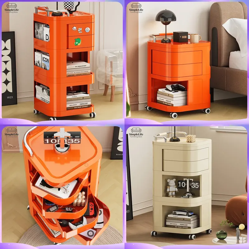 Kitchen Baking Island - Küchenwagen mit Rollen, Rollbarer Aufbewahrungswagen für