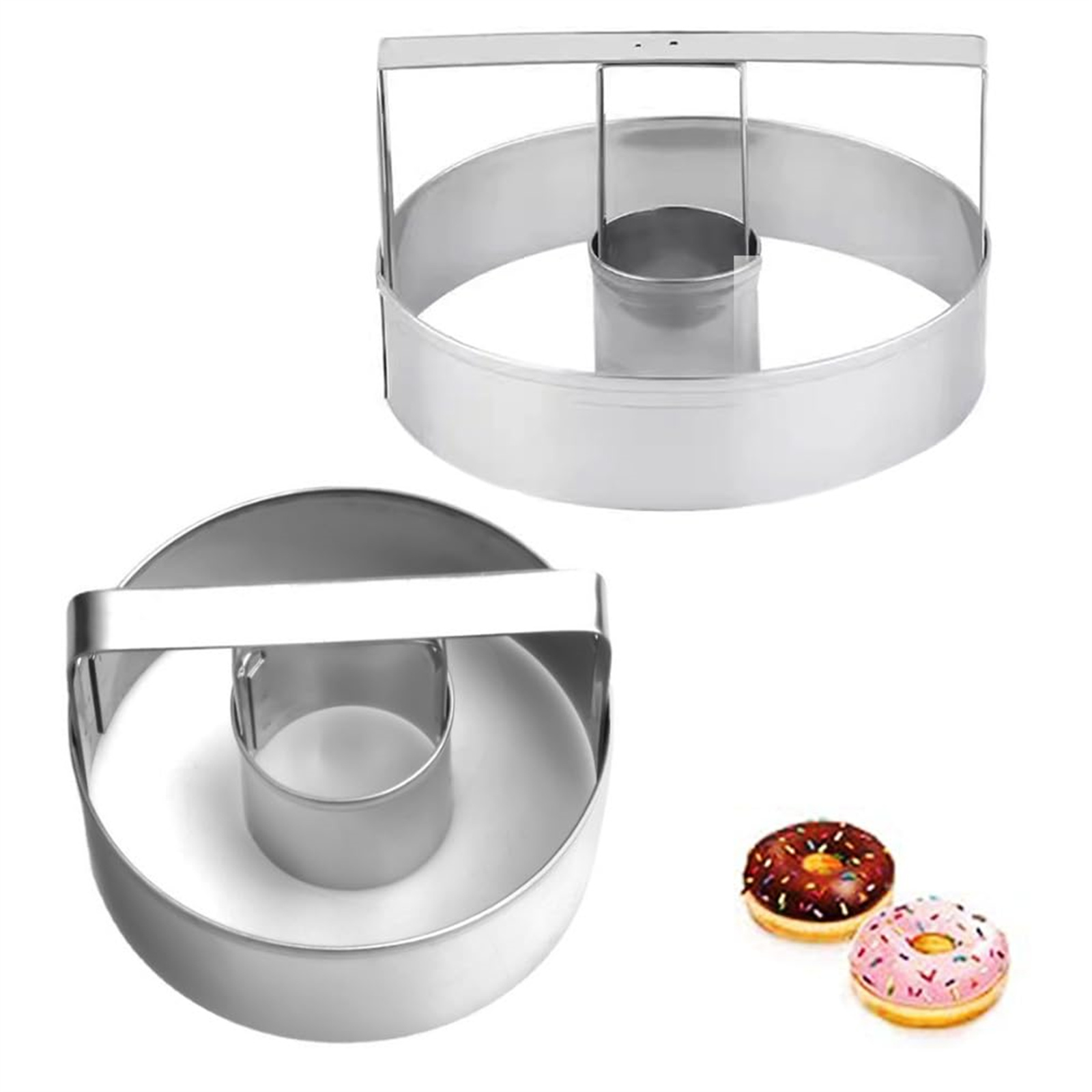 Kitchen Baking Items - Edelstahl-Ausstechform für Kekse, Runde Donut-Form, Langlebige