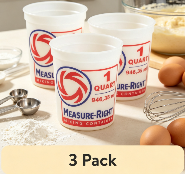 Baking Kitchen Set - Runder Kunststoff-Mischbehälter 1 Quart Klarer Messbecher