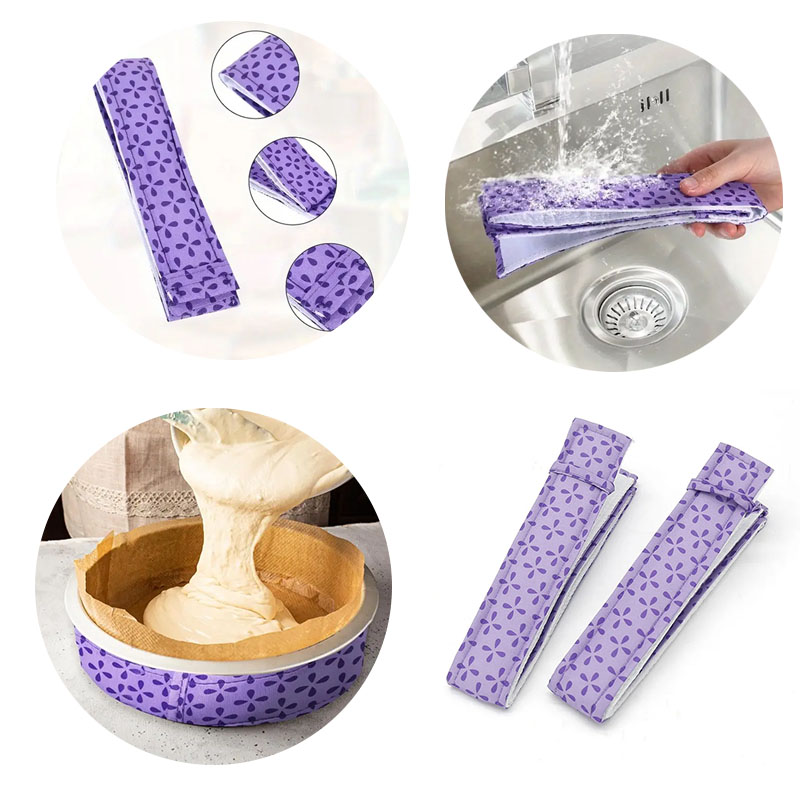 Kitchen Baking Aid - Professioneller Backstreifen für Kuchenformen, Feuchtigkeitsspeicherung, Schutzgürtel,