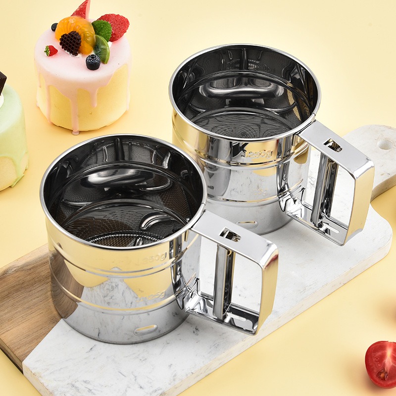 Baking Powder Kitchen - 1PC Edelstahl Mehl Sichter Sieb mit
