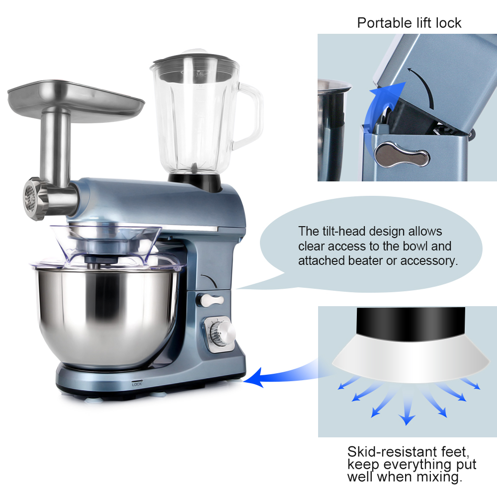 5,5/6/7/8l Teigknetmaschine Kü – Kitchen Baking Aid Bewertung und Preis
