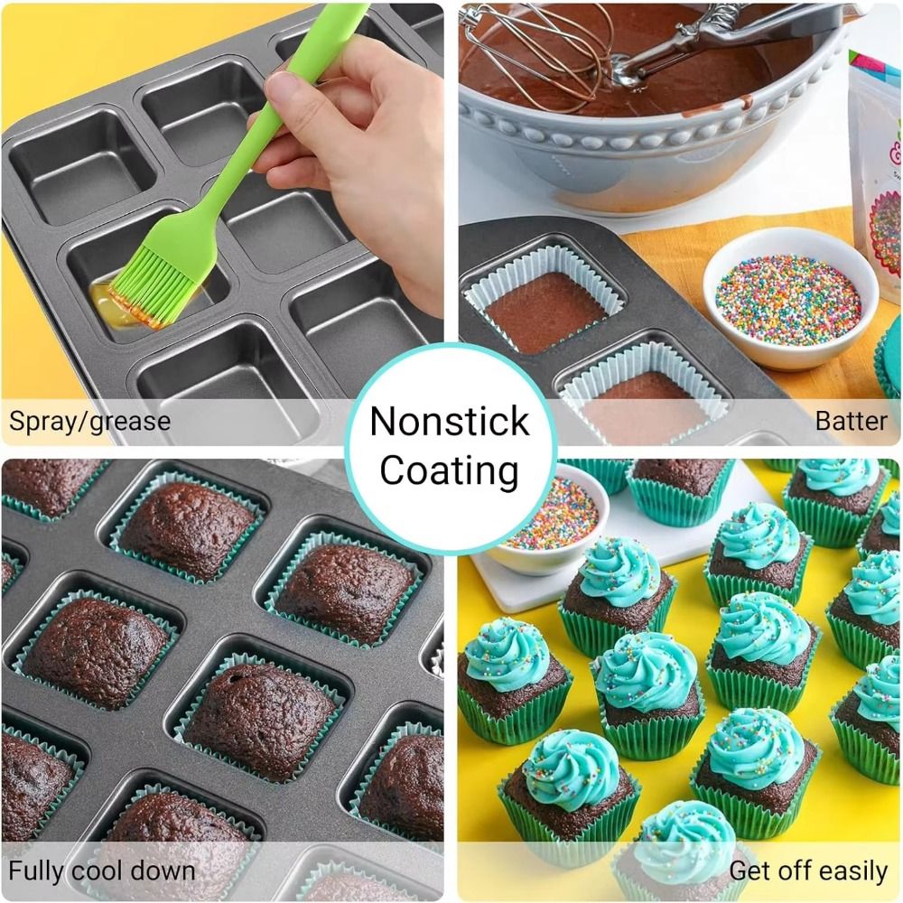 12-fach quadratische Muffinfor – Muffin Tin Nonstick Bewertung und Preis