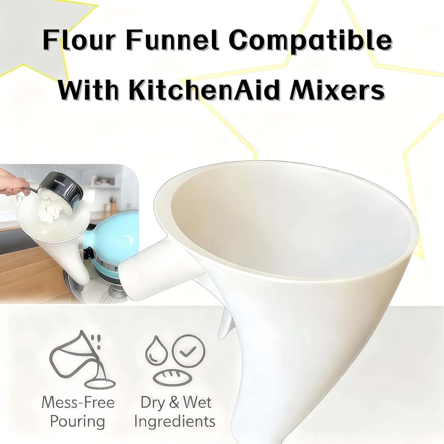 Mehl-Sieb für KitchenAid Mixer – Kitchen Baking Aid Bewertung und Preis