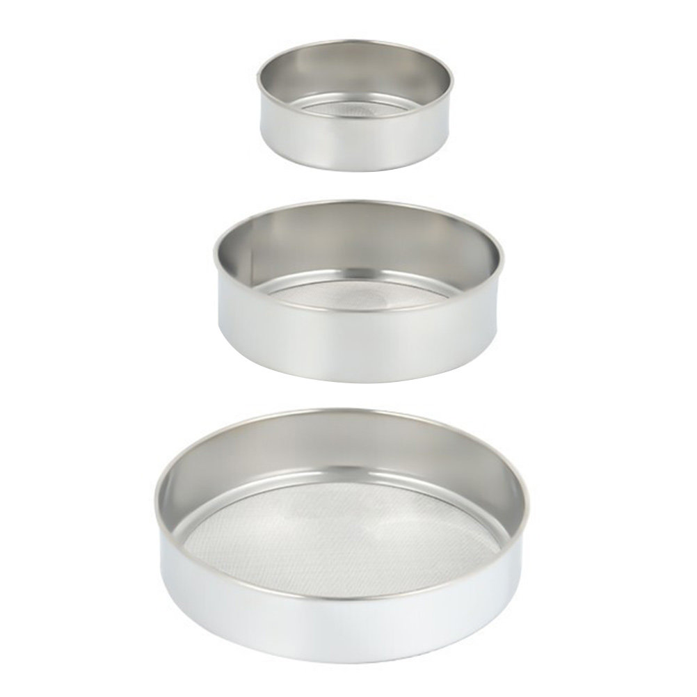 3-teiliges Edelstahl-Mehlsieb- – Baking Powder Kitchen Bewertung und Preis