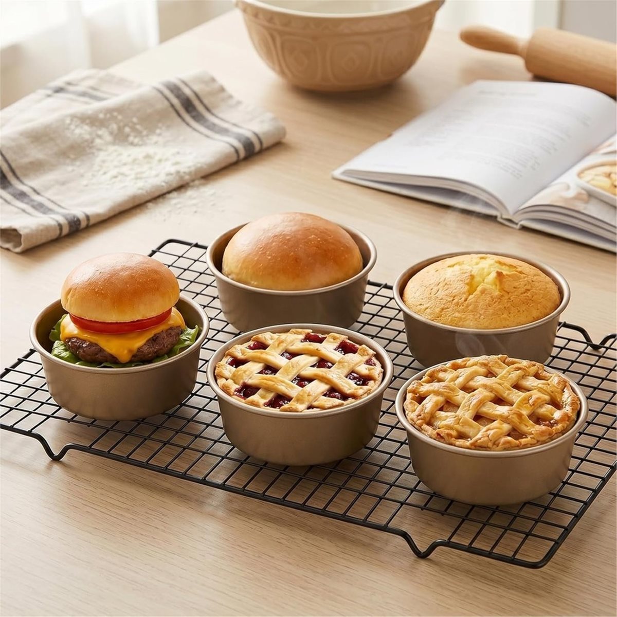 8er-Pack Mini-Kuchenformen, 4  – Muffin Tin Nonstick Bewertung und Preis