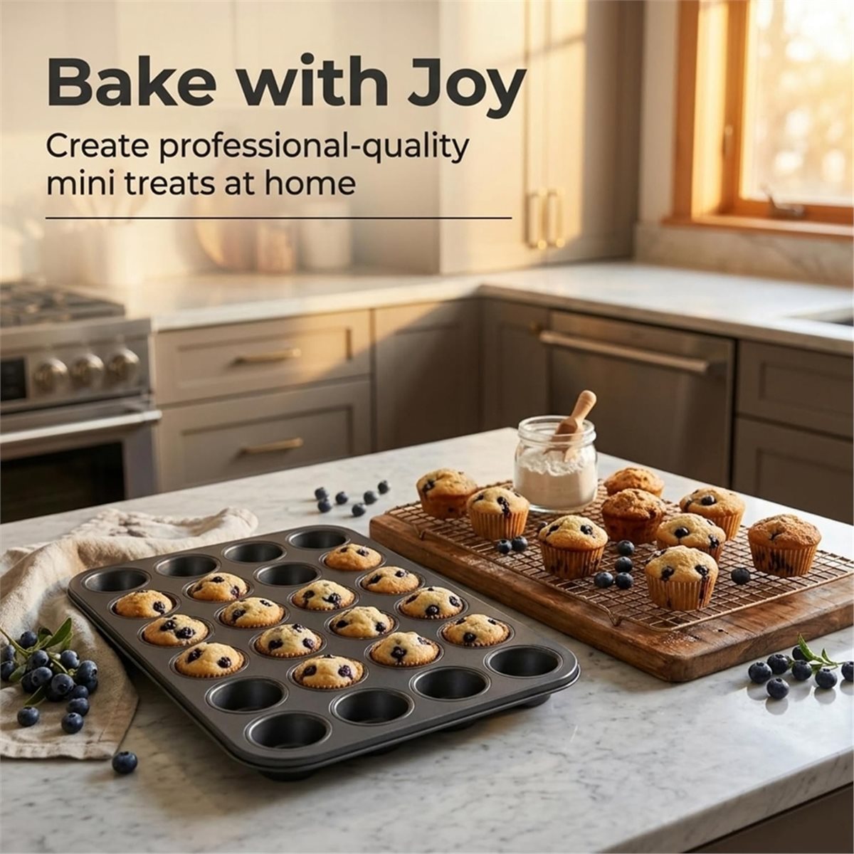 Mini-Muffinform mit Cupcake-Fö – Muffin Tin Nonstick Bewertung und Preis