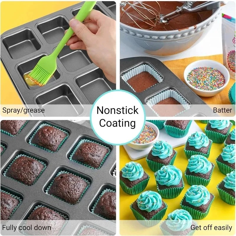 12-fach Backblech Quadratisch  – Muffin Tin Nonstick Bewertung und Preis