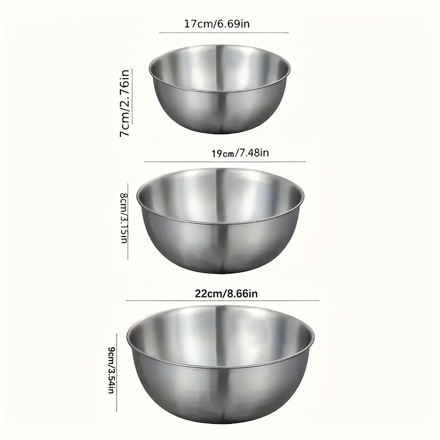 3-teiliges Edelstahl-Salatschü – Baking Kitchen Set Bewertung und Preis